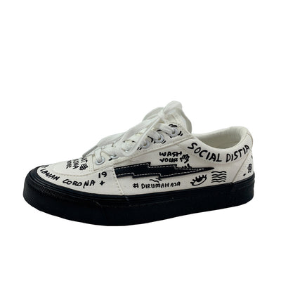 Zapatillas de Lona Blancas Estilo Japonés para Mujer - Primavera - Image 2
