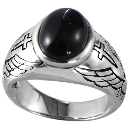 Anillo de Plata Tailandesa con Ágata Negra Vintage - Image 10