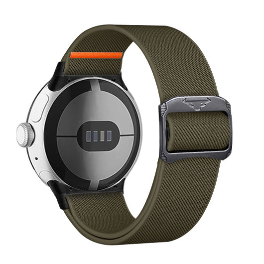 Correa de Reloj Elástica Tejida Nylon con Hebilla Cabeza de Res