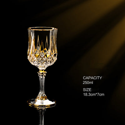 Copa de Whiskey de Cristal Europeo Dorado Lujo Importada - Image 14