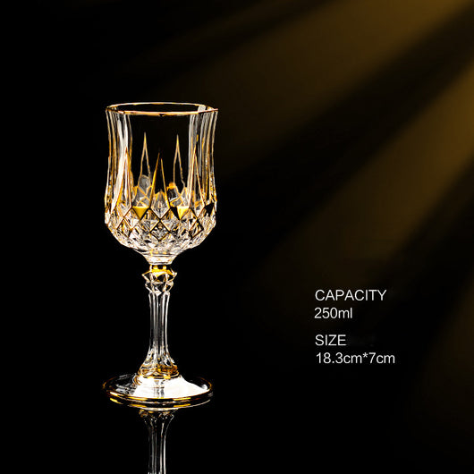 Copa de Whiskey de Cristal Europeo Dorado Lujo Importada - Image 14