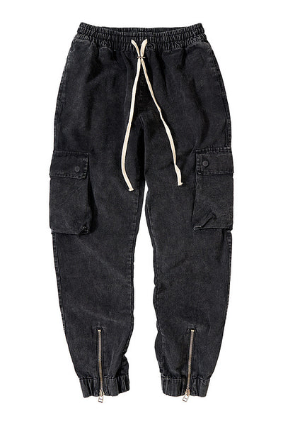 Pantalones Cargo Militares con Cierre y Cordón