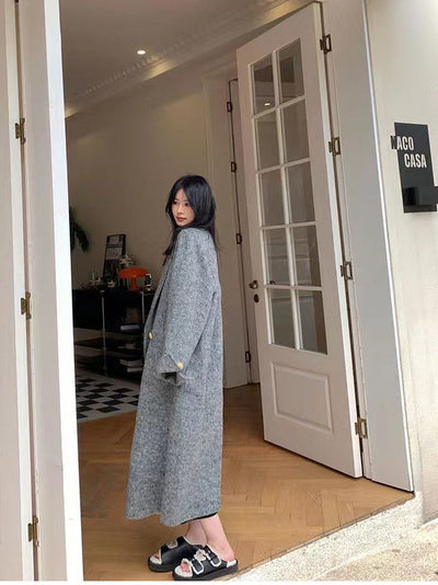 Abrigo de Lana Oversize Tipo Blazer Largo - Image 28