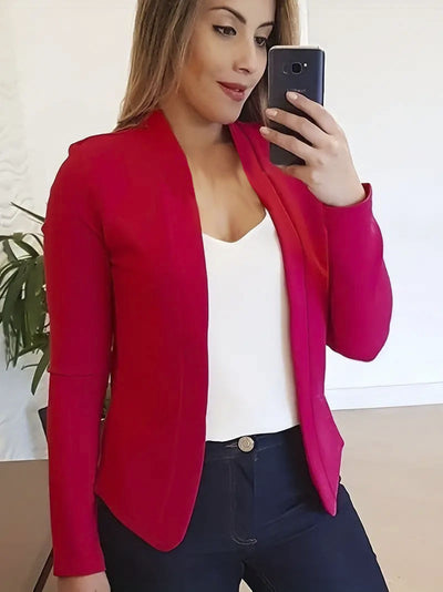Cardigan Blazer Ejecutivo de Manga Larga Talla Pequeña - Image 11