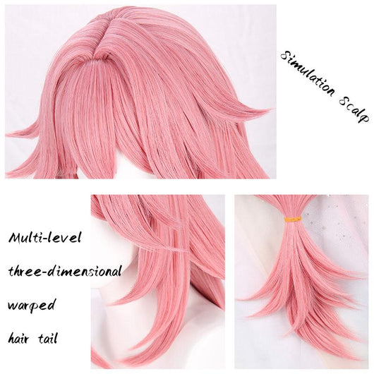Peluca de Cabello Sintético Color Sólido con Encaje en Ambos Lados - Image 10