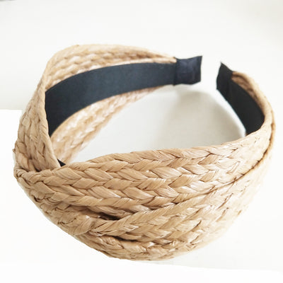Diadema Trenzada de Paja de Estilo Coreano - Image 14
