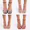 Tacones Altos Negros con Moño y Cristales Brillantes