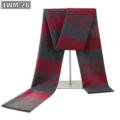 Bufanda de Cachemira Cuadros Hombre Estilo Europeo para Otoño e Invierno - Image 32