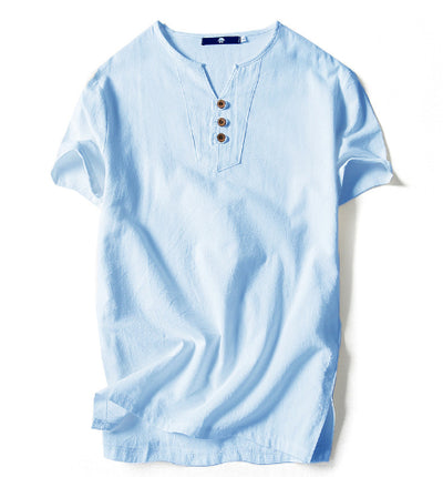 Camiseta Hombre Estilo Asiático Talla Grande Manga Corta - Image 8
