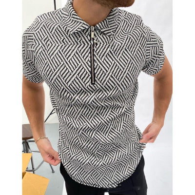 Camisa Casual Holgada con Estampado y Solapa para Hombre - Image 4