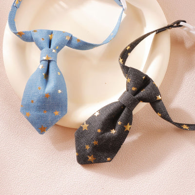 Collar Diseñador para Perros Pequeños y Medianos con Corbata Estrella Dorada Ajustable - Image 7