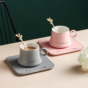Juego de Tazas de Café Phnom Penh - Diseño Cuadrado para Oficina, Hogar y Bar