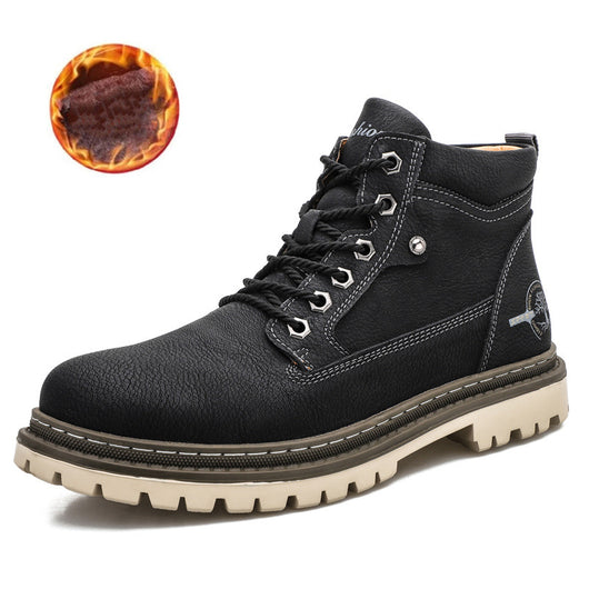 Botas Martin de Cuero Genuino para Hombre - Estilo Británico Talla Grande - Image 14
