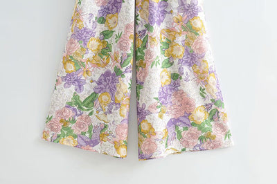 Jumpsuit Estampado con Cuello en V, Cintura Anudada y Volantes - Image 8