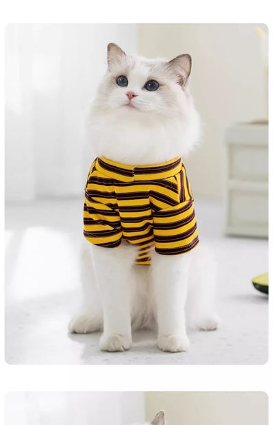 Ropa Ligera a Rayas para Mascotas - Gatos y Perros Pequeños - Image 13