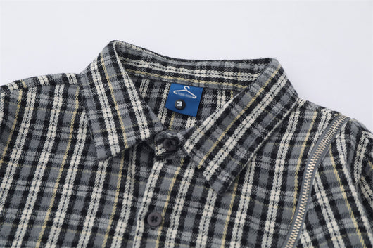 Camisa de Manga Larga a Cuadros con Bolsillo Bordado para Hombre - Image 23