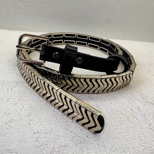 Cinturón de Cuero Genuino y Metal para Mujer - Diseño Personalizado