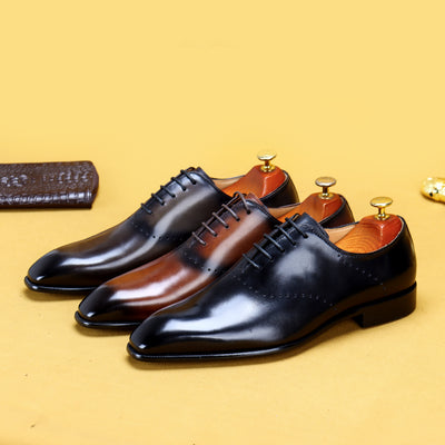Zapatos Oxford Caballero Retro Cuero Genuino Cordones Estilo Británico - Image 12