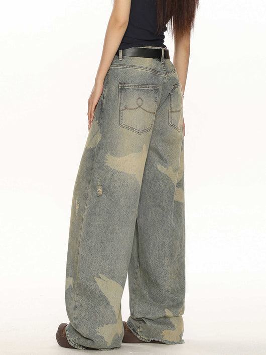 Jeans Personalizados con Estampado de Palomas - Diseño Chic y Moderno - Image 14