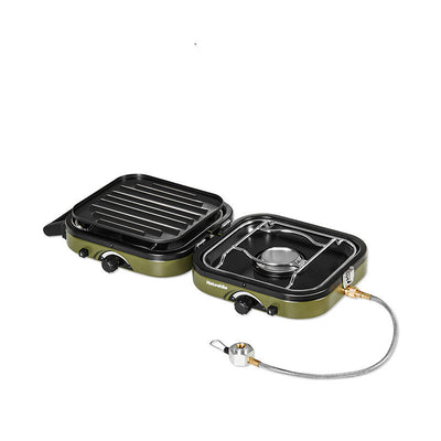Estufa Portátil de Doble Quemador para Camping y Picnic - Image 3