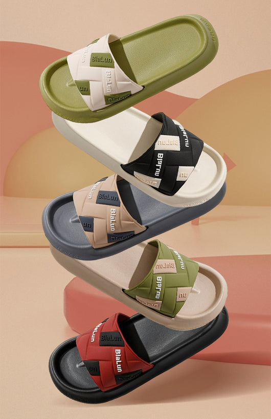 Pantuflas de Bloques de Color para Parejas - Cómodas Zapatillas de Casa con Suela Antideslizante - Image 23