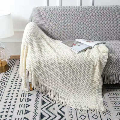 Manta Tejida Refrigerante para Sofá Siesta en Color Sólido - Image 8