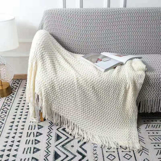 Manta Tejida Refrigerante para Sofá Siesta en Color Sólido - Image 8