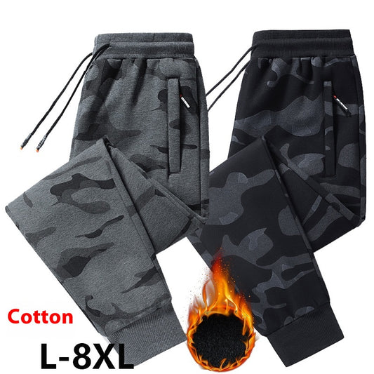 Pantalones Casuales de Algodón para Hombre Talla Grande Otoño Invierno con Puño Ajustado - Image 2