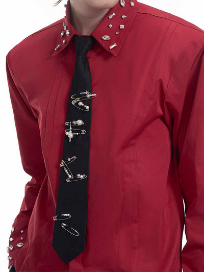 Corbatín Perla Artesanal con Pasador Lazy Tie para Hombre - Image 2