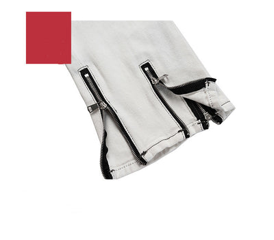 Pantalones Blancos con Costura Decorativa para Hombre y Mujer - Image 7