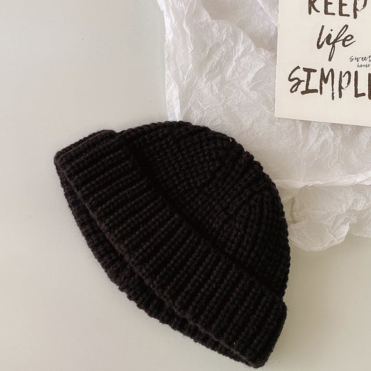 Gorro Infantil de Lana Tejida Otoño Invierno - Diseño Cáscara de Melón - Image 7