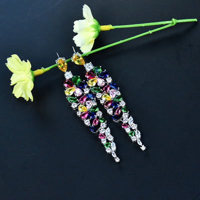 Aretes Largos de Flores con Borlas Elegantes - Image 7