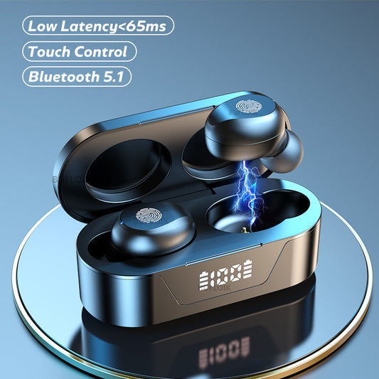 Audífono Bluetooth Mini con Pantalla de Batería y Control Táctil - Image 2