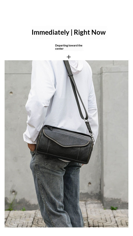 Bolsa Crossbody de Cuero Curtido al Vegetal para Hombre - Estilo Vintage - Image 13