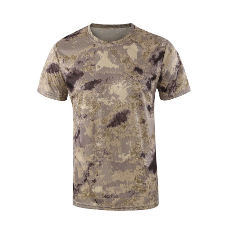 Playera Holgada de Malla con Cuello Redondo y Estampado de Manga Corta - Image 9