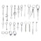 Stainless Steel Chain Simple Long Stud Earrings Asetof24 steel colors