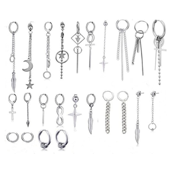 Aretes de Cadena Acero Inoxidable Minimalista