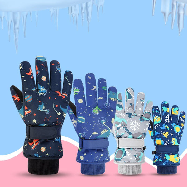 Guantes de Esquí Infantiles con Forro Polar Grueso para Calidez