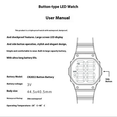 Reloj Electrónico Cuadrado para Estudiantes - Image 19