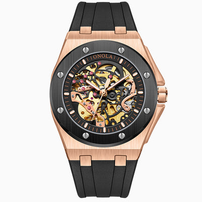 Reloj Automático para Hombre con Correa de Silicona Resistente al Agua - Image 6