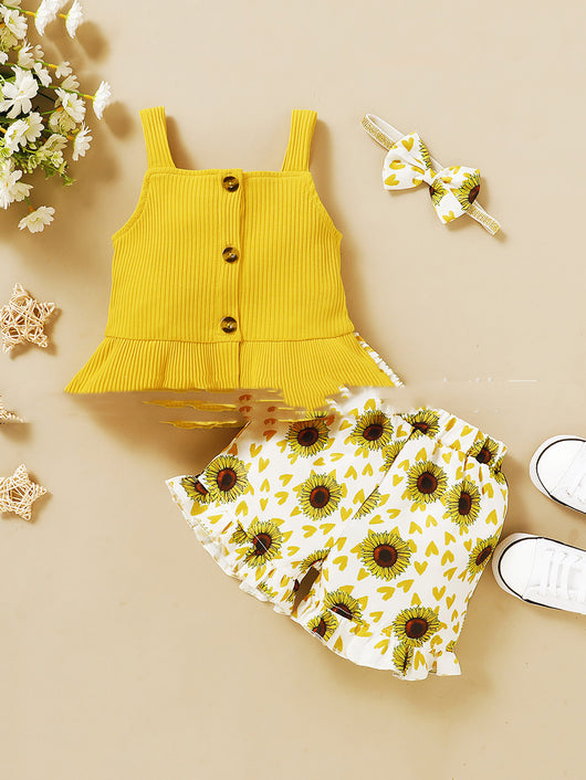 Conjunto Infantil de Algodón con Tirantes Estampados - Estilo Europeo - Image 15