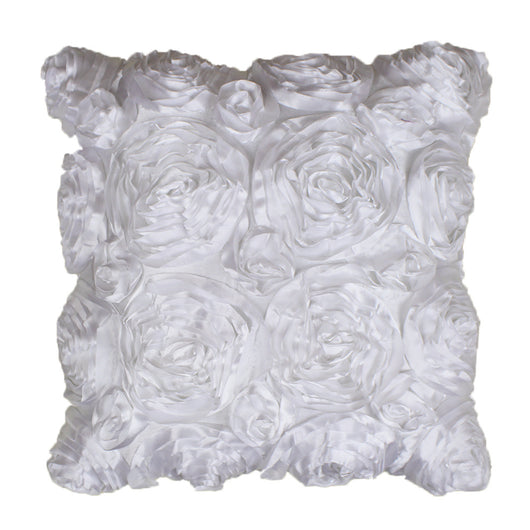 Funda de Cojín Satén con Bordado de Rosas - Image 8