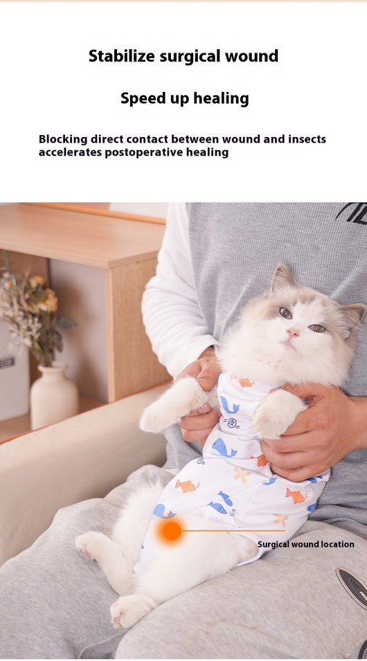 Pijama de Recuperación Postquirúrgica para Gatos Todas las Estaciones - Image 33