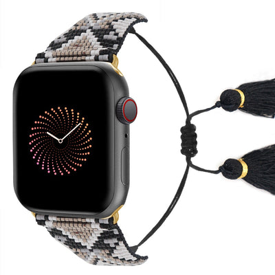 Correa de Reloj Étnica Tejida con Perlas de Arroz Estilo Europeo Americano - Image 6