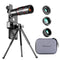 Kit de Lentes para Móvil 28X - Teleobjetivo, Angular, Macro y Ojo de Pez HD