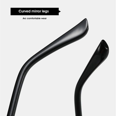 Gold frame square sunglasses with a one-piece gradient blue lens and black temple tips. - Image 29