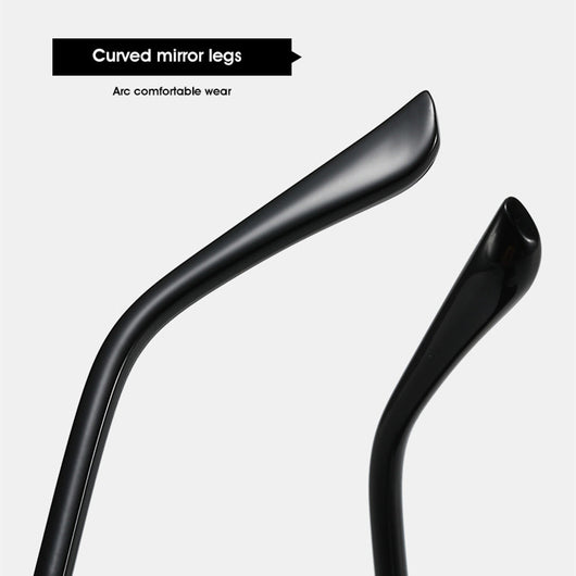 Gold frame square sunglasses with a one-piece gradient blue lens and black temple tips. - Image 29