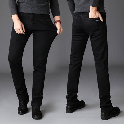 Pantalones Jeans Slim Straight Negro para Hombre