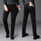 Men's Black Slim Straight Jeans