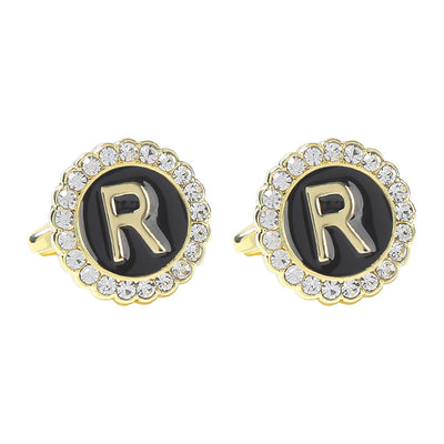 Gemelos Franceses de Diamante Redondo con 26 Letras para Hombre - Image 23